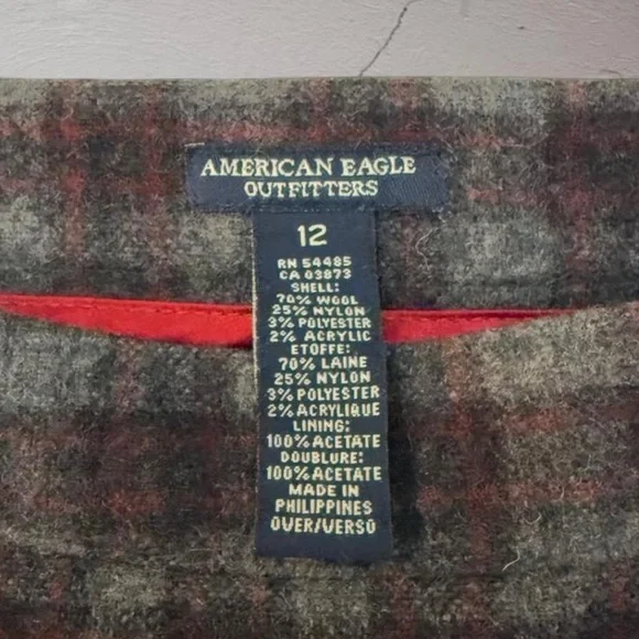 Vintage Y2K Tartan Plaid Wool Blend Pleated Mini Skirt - Picture 5 of 5